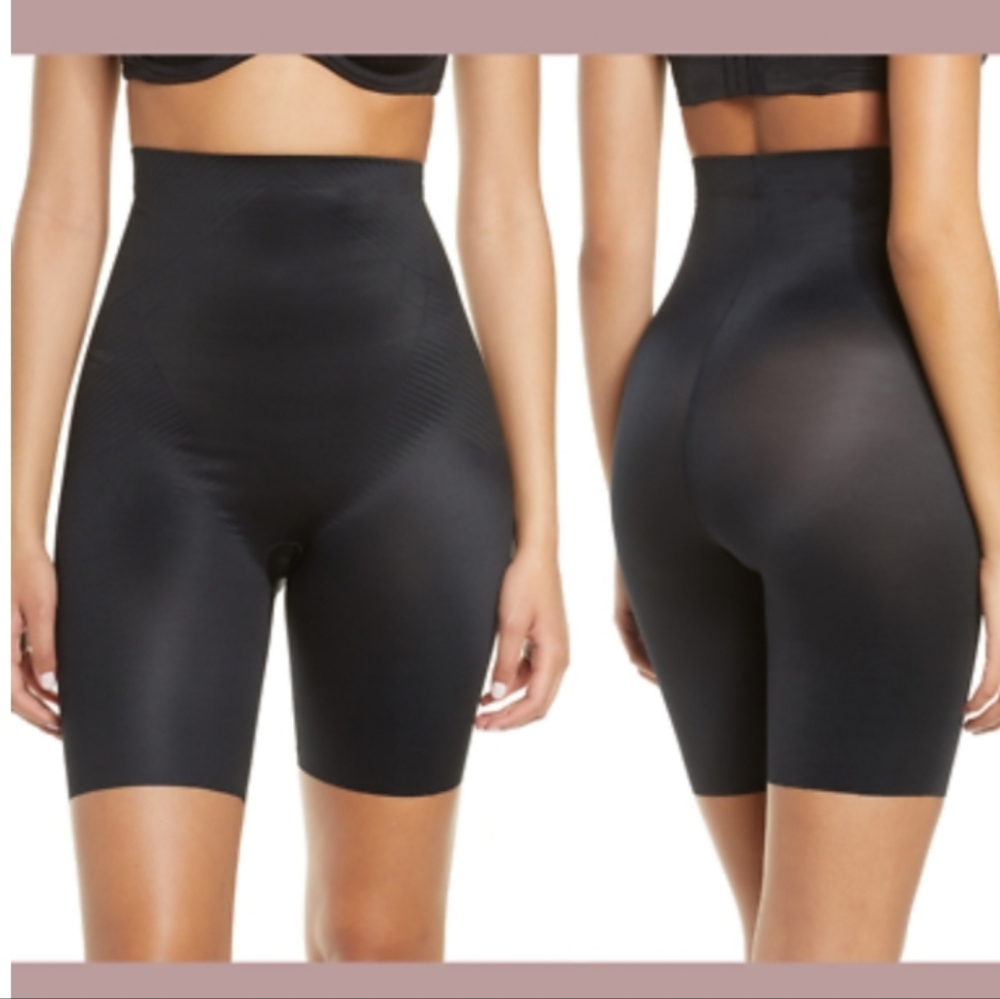 Spanx Thinstincts 2.0 Mid Thigh Shorts Blaxk XL NWOT